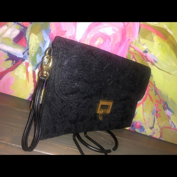 JASON WU for TARGET Black Lace Envelope Clutch Wristlet - Picture 7 of 8